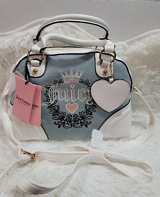 #ad Juicy Couture Free Love Denim Heritage Bowler Bag Brand New LAST ONE $55.00