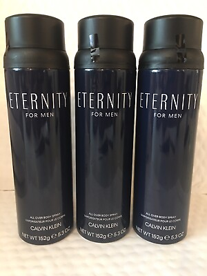 #ad Eternity by Calvin Klein for Men 5.3 oz Body Spray #FREE SHIPPING 3 BOTTLES $38.99