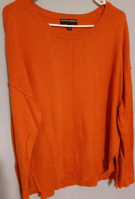 #ad Brooke Shields Timeless Womans Sweater Orange Size Large $19.99
