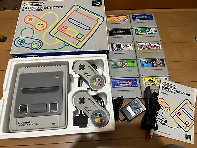 #ad Nintendo Super Famicom Console amp; 10 Games amp; BOX amp; Manual $120.00