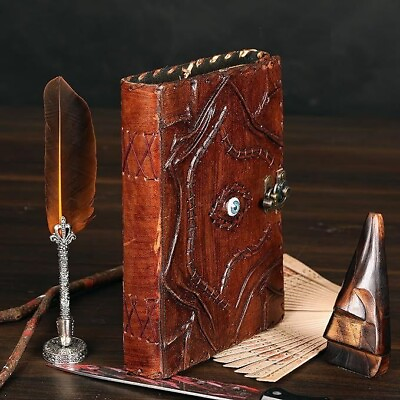 #ad hocus pocus vintage leather journal book of shadows journal gifts for him her $39.04