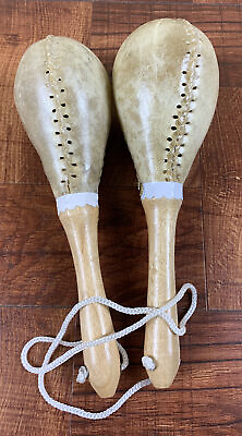 #ad Maracas Leather Painted Natural Color Salsa Model.#5 $45.00
