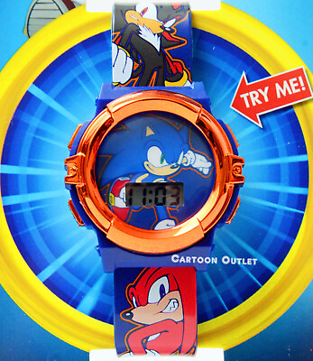 #ad Sonic The Hedgehog Boys Digital Wristwatch Flashing Lights Reloj Gift Watch Kids $17.08
