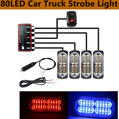 #ad 20LED Car Danger Flsh Lamp Warr Traffic Light Bar Kit 12V $35.09
