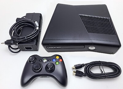 #ad Microsoft XBox 360 S Slim 250GB Black Video Game Console System 360S Bundle $166.20