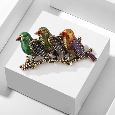#ad Fashion Bird Crystal Rhinestone Brooch Pin Women Men Classic Jewelry $6.99