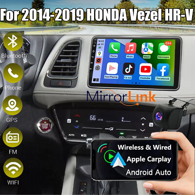 #ad For HONDA Vezel HR V 2014 19 Apple Carplay Android 13 Car Stereo Radio GPS NAVI $134.97