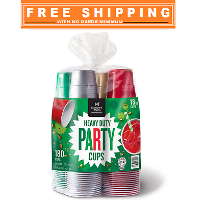 #ad Member#x27;s Mark Premium Quality Holiday Plastic Cups 18 oz. 180 ct. $22.98