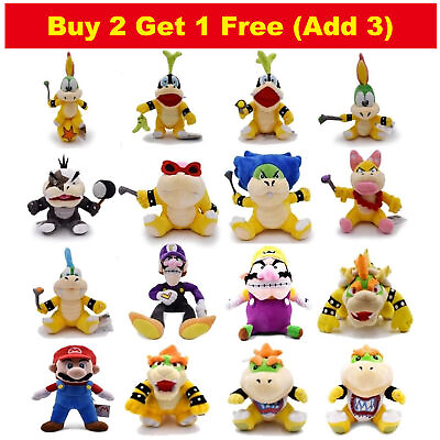 #ad Gifts Super Mario Bros Plush Koopa Yoshi Luigi Larry Soft Stuffed Doll Kids Toy $15.29