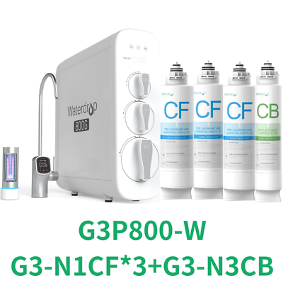 #ad Waterdrop G3P800 Reverse Osmosis System With G3 N1CF amp; G3 N3CB2 Years lifetime $729.00