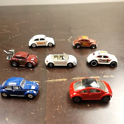 #ad Volkswagen Beetle Lot of 7 Racing Car Collectible Toys Matchbox Hotwheels Etc $14.39