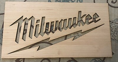 #ad Milwaukee Tools Stencil. 3 16quot; Thick Stencil. Wooden. 19” X 10”Reusable $11.99