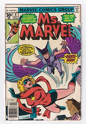 #ad Ms Marvel #9 Marvel Comics 1977 1st Death Bird AU $30.00