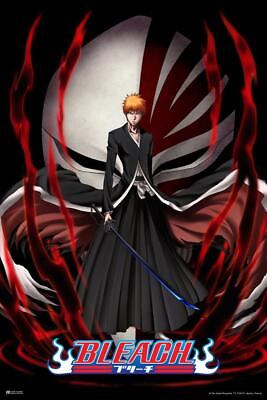 #ad Bleach Anime Ichigo Kurosaki Soul Reaper Swords Art Print Poster 16x24 $12.98