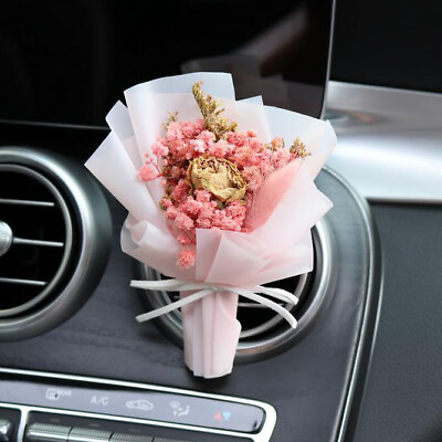 #ad Handmade Mini Natural Dried Flower Bouquet Car Air Freshener Vent Perfume Clip $9.88