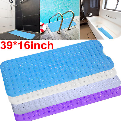 #ad Bath Tub Shower Extra Long Mat 39quot;X16quot; Anti Slip Antibacterial Machine Washable $18.55
