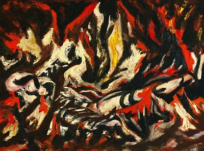 #ad 1938 The Flame by Jackson Pollock art painting print $16.99