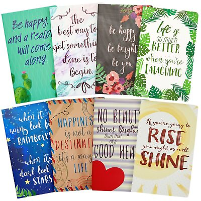 #ad Set of 8 Inspirational Notebooks 5x8 Bulk Journals with Motivational Quotes $14.99