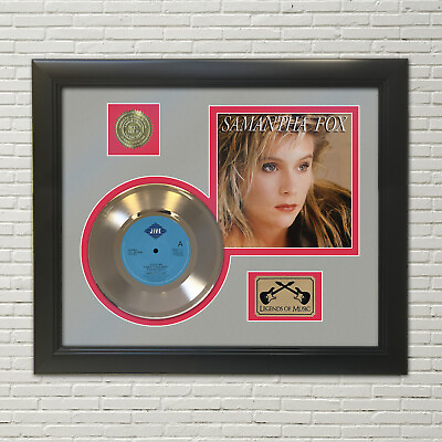 #ad Samantha Fox Touch Me Framed Picture Sleeve Gold 45 Record Display M4 $149.95