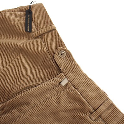 #ad Meyer NWT Chinos Casual Pants Size 50 34 US Solid Tan Corduroy Cotton Blend $124.99