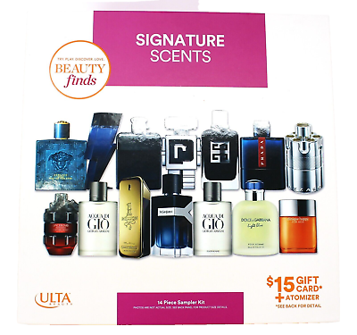#ad Ulta Signature Scents 14 Pc Sample Set Cologne for Men 2023 Holiday Gift Set $46.79