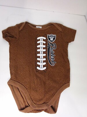 #ad Las Vegas Raiders Baby Football Bodysuit Onesie NFL Gerber Infant $13.99
