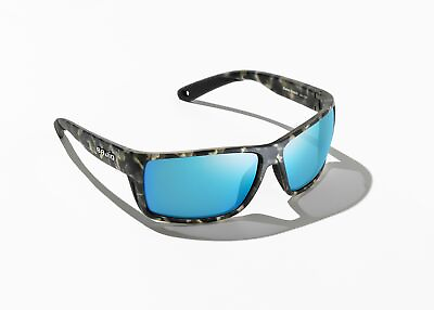 #ad Bajio Bales Beach Sunglasses Gray Camo Matte Frame Blue Mirror Poly Lens $209.00