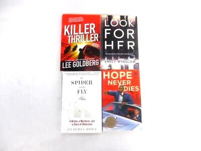 #ad Lot of 4 Mystery Paperback Novels Hope Never Dies Spider The Fly Look For Her $11.00