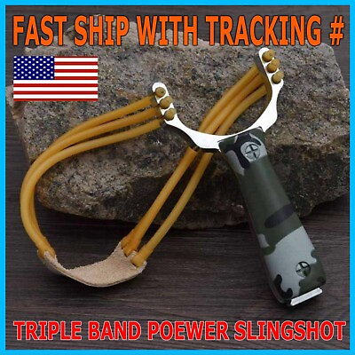 #ad #ad Slingshot CAMOUFLAGE High Velocity Powerful Catapult Hunt Sling Shot Outdoor NEW $5.75