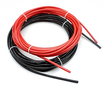 #ad 10 AWG Silicone Wire Ultra Flexible Red Black Electrical Bare Wire 3FT 200FT $70.99