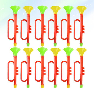 #ad 12 Pcs Toy Trumpet Instrument Wind Instruments Child Toys Kids Playset Props $15.99