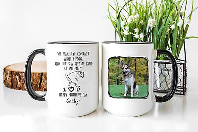 #ad Personalized Dog Mug We Make Eye Contact While I Poop... Gift For Dog Lover Gift $18.99