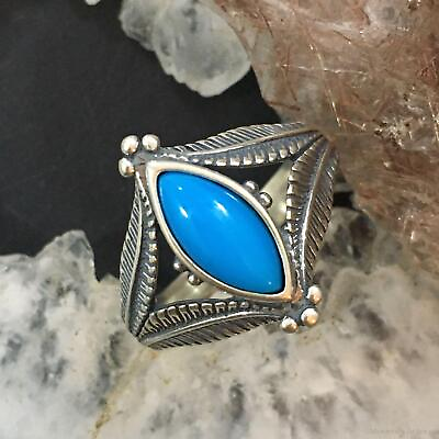 #ad Carolyn Pollack Sterling Marquise Sleeping Beauty Turquoise Ring For Women $63.75