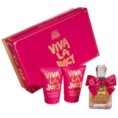 #ad #ad Viva La Juicy Juicy Couture 3pc Gift Set 3.4 oz Shower Gel Body Lotion $63.39