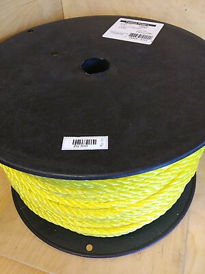 #ad #ad Twisted Polypro Yellow Rope. Appx 1200ft. 1 4quot; diameter. 1130 Tensile Strength $34.50