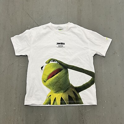 #ad Vintage Muppets Kermit T Shirt Men#x27;s Size Large White $17.50