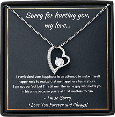 #ad Im Sorry Gift For Her Apology Gifts For Her I Love You I#x27;m Sorry Gift Necklace $49.95