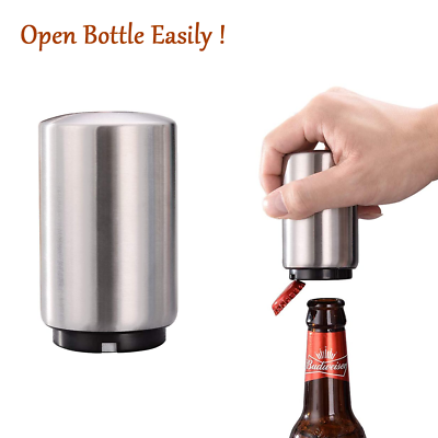 Automatic Beer Soda Bottle Opener Stainless Steel Magnetic Bottle Cap Opener $6.85