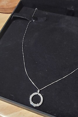 #ad Free Shipping 14 K Diamond necklace women preowned Zales Past Present Future $375.00