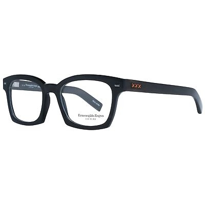 #ad Ermenegildo Zegna ZC 5015 Men Black Optical Frame Solid Oval Casual Eyewears $335.38