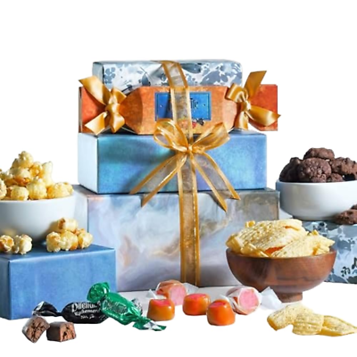 #ad Christmas Chocolate Food Gift Basket Tower Snack Gifts for Women Men Families $39.99