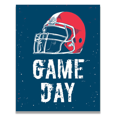 #ad Game Day Football Helmet Sports Kids Coach Motivational Poster 11X14 inches $9.95