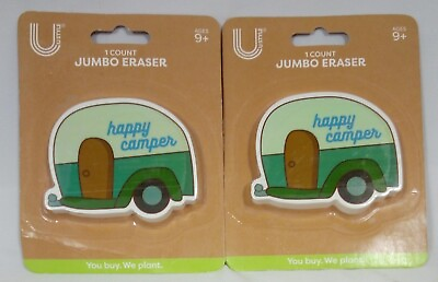 #ad Lot of 2 U Style Jumbo Novelty Shaped Eraser Camper Multi $15.95