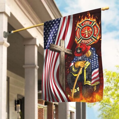 #ad USA Firefighter Flag American Firefighter Flag Firefighter Patriotic Flag Gift $19.00