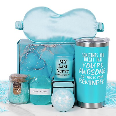 #ad Mother#x27;s Day Gifts for Mom Her Wife Relaxing Spa Gift Basket Set Bath and Body U $35.10
