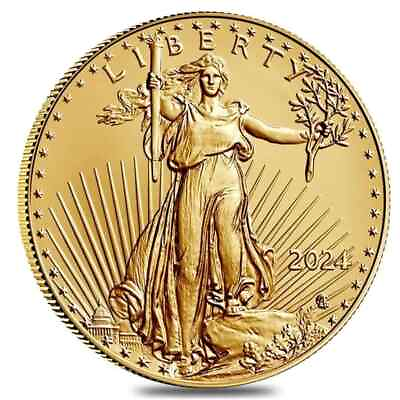 #ad 2024 1 10 oz Gold American Eagle Coin $271.05