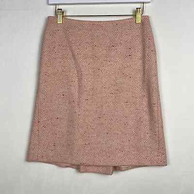 Body By Victoria Women#x27;s Size 4 Pink Wool Blend Zip Up Pencil Straight Skirt $25.00