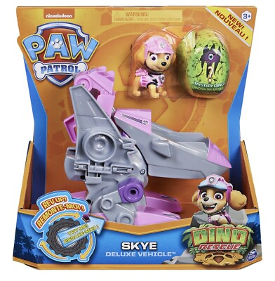 #ad Nickelodeon Paw Patrol Skye Deluxe Vehicle Dino Rescue Pink Toy $6.75