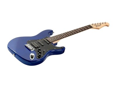#ad Monoprice Indio Cali Classic HSS Electric Guitar Blue With Gig Bag $119.99
