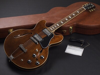 #ad Burny Electric Guitar 335 style RSA 75 WN Walnut Semi Hollow With Hard case New $918.00